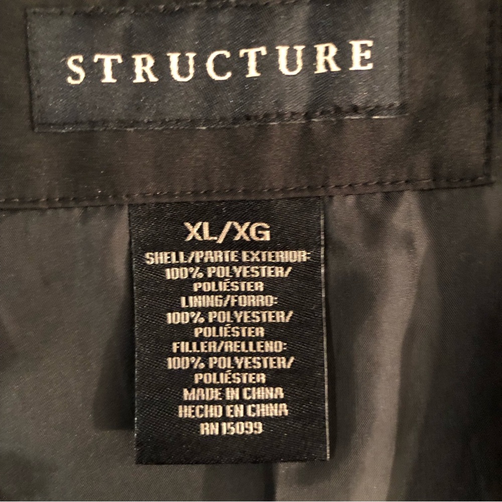 Structure Mens Utility / Field Jacket Size Xl Bla… - image 3